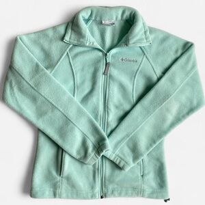 Columbia mint fleece zip up jacket